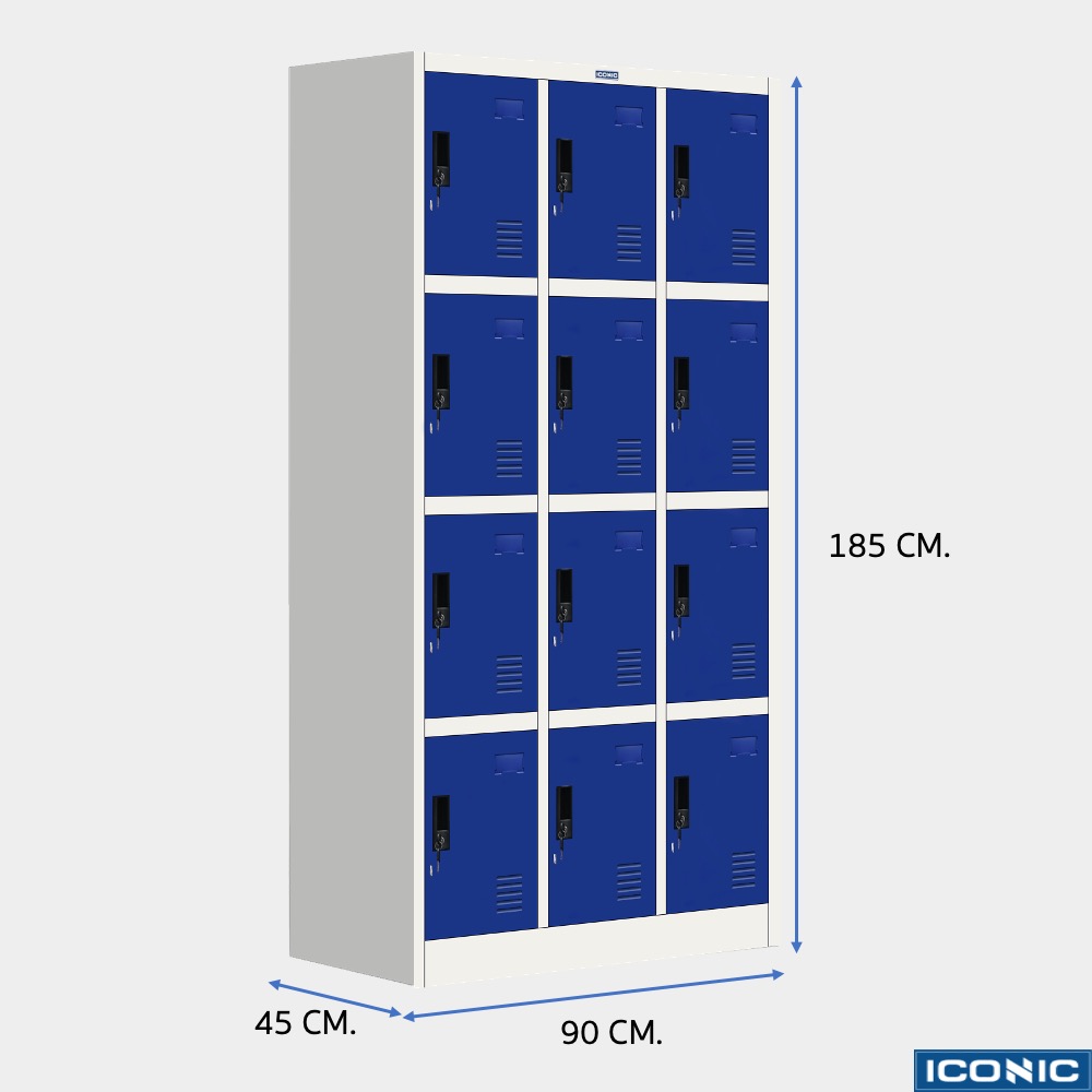 ตู้ล็อคเกอร์, ตู้ล็อกเกอร์, ตู้ล็อคเกอร์ 12 ช่อง, ตู้ล็อคเกอร์ 12 ประตู
