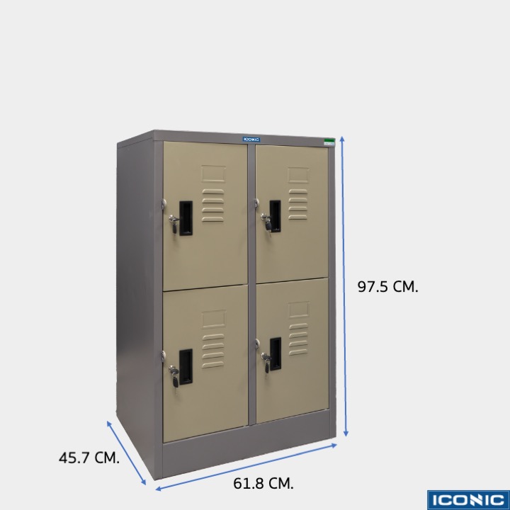 ตู้ล็อคเกอร์, ตู้ล็อกเกอร์, ตู้ล็อคเกอร์ 4 ประตู, ตู้ล็อกเกอร์ 4 ประตูเตี้ย