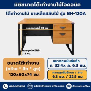 โต๊ะทำงาน, โต๊ะทำงานเมลามีน, โต๊ะทำงานไม้, โต๊ะทำงานมีลิ้นชัก, โต๊ะทำงานพร้อมลิ้นชัก