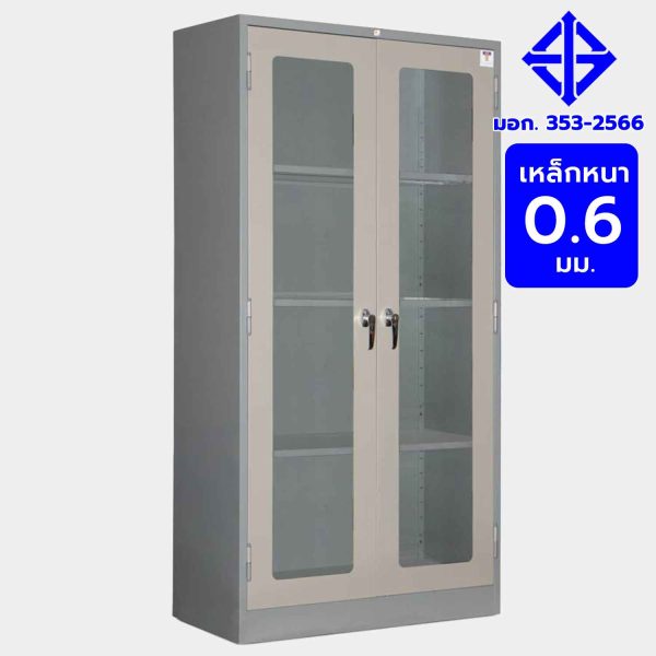 ตู้เหล็ก 2 บานเปิดกระจก รุ่น​ YLK-101G