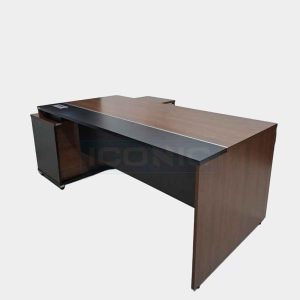 โต๊ะทำงานผู้บริหารทรง L พร้อมตู้เสริมข้าง รุ่น 2EX2016R โต๊ะทำงานผู้บริหารดีไซน์หรู แข็งแรง สำหรับห้องทำงานผู้บริหารและสำนักงานผู้จัดการ